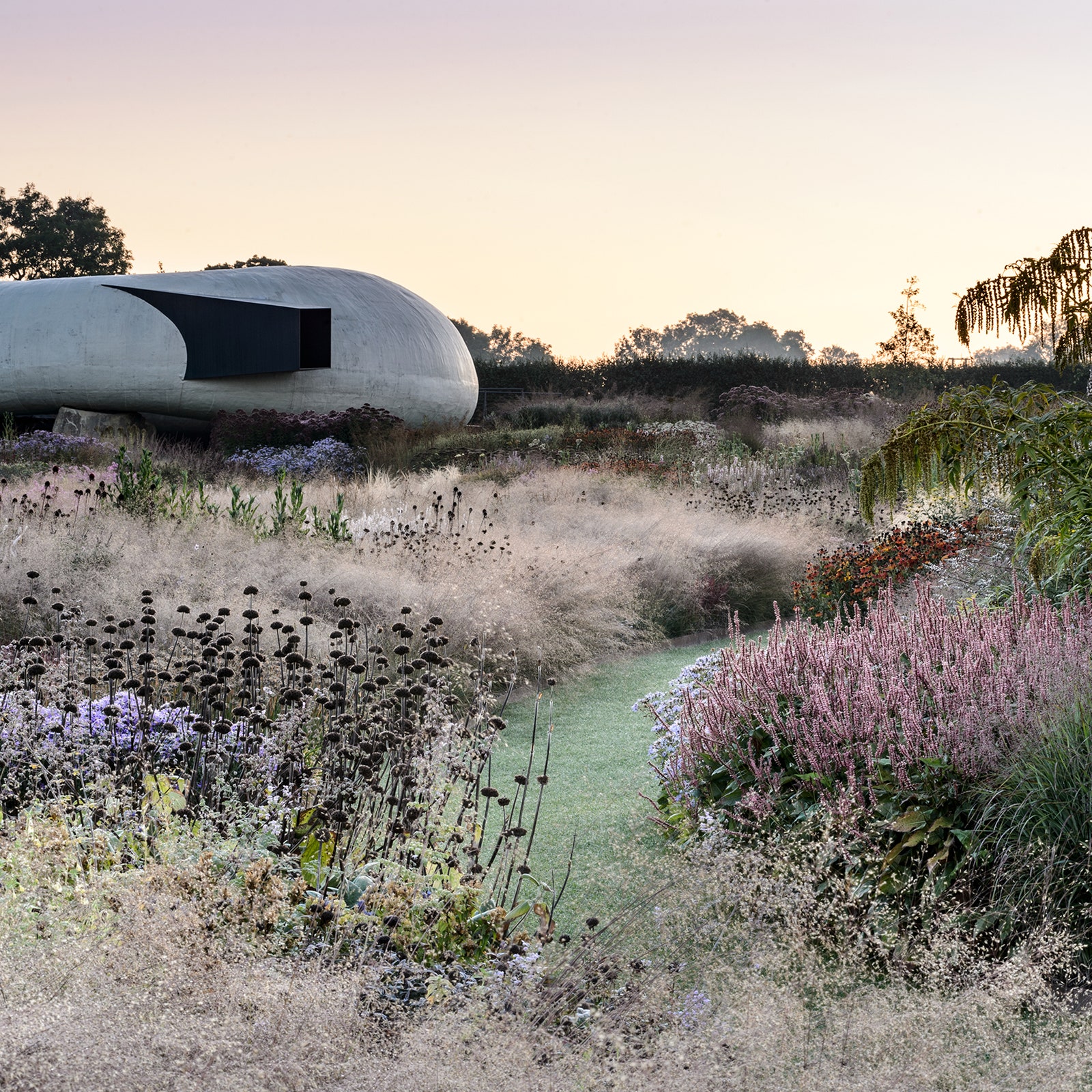 The enchanting autumn landscape of Piet Oudolf's garden at Hauser & Wirth Somerset