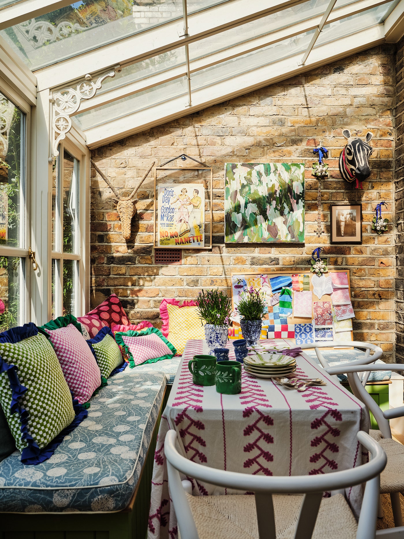 The conservatory of Ariadne and Olympia Irving's London flat