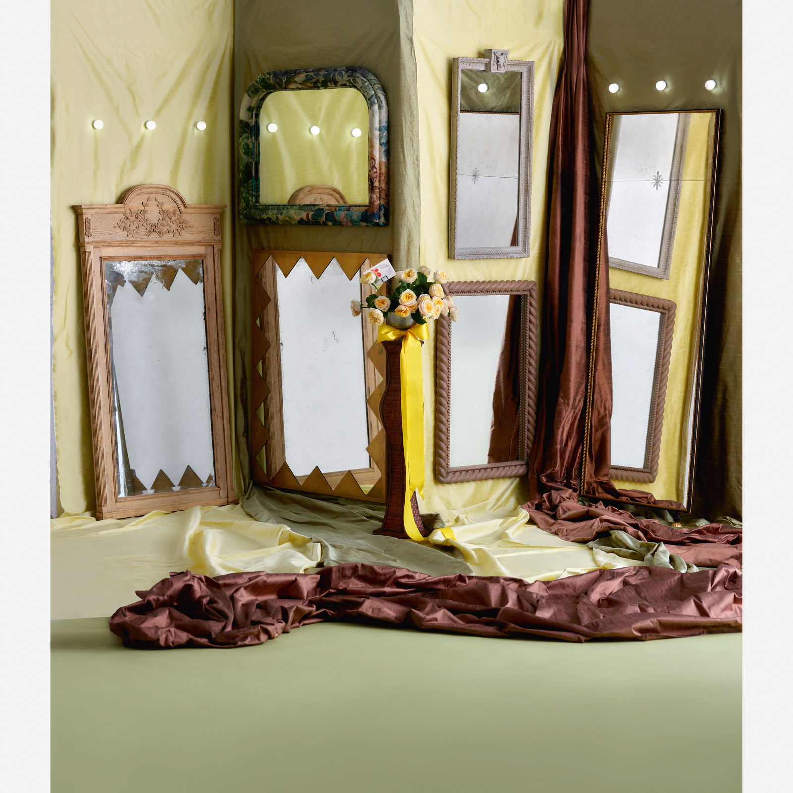 Image may contain Mirror Dressing Room Indoors Room Flower Flower Arrangement and Plant